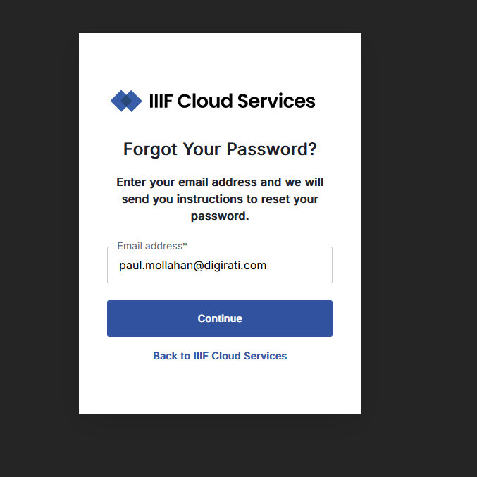Select to reset your password